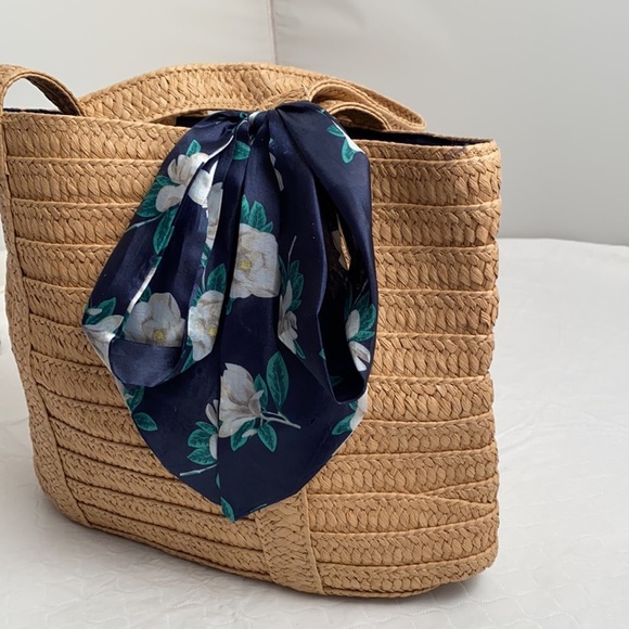 Draper James Everyday straw tote bag NWT - Picture 2 of 12